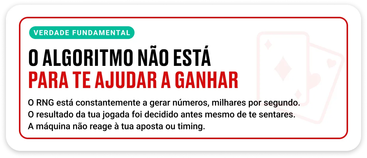Citação sobre a realidade dos algoritmos nas slot machines