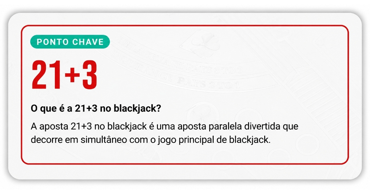 aposta 21+3 no blackjack